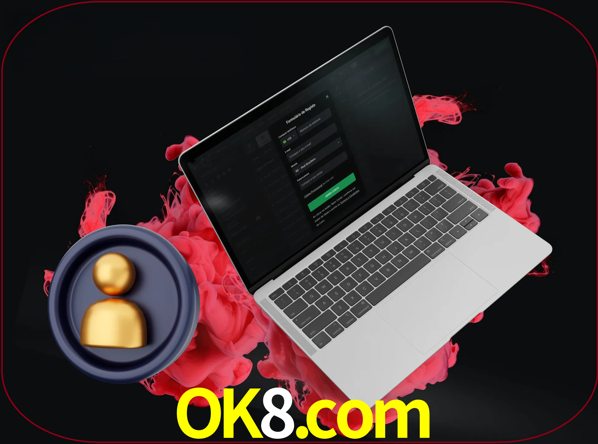 No cabeçalho do site ok8, clique no botão que o levará a um formulário especial onde terá de introduzir as suas informações actuais.
