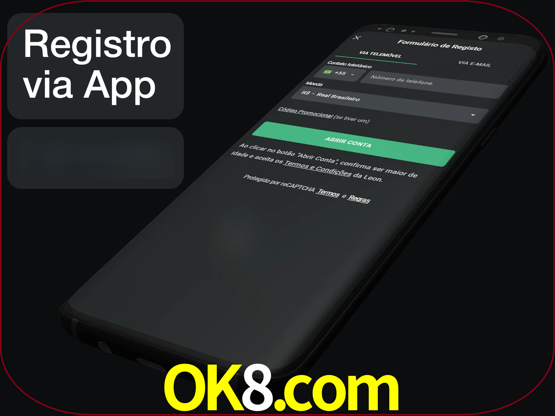 Registre-se quiclly em LeonBet usando o aplicativo.